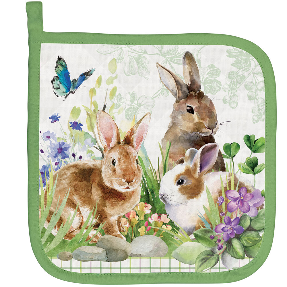 Bunny Meadow Potholder - Zinnias Gift Boutique