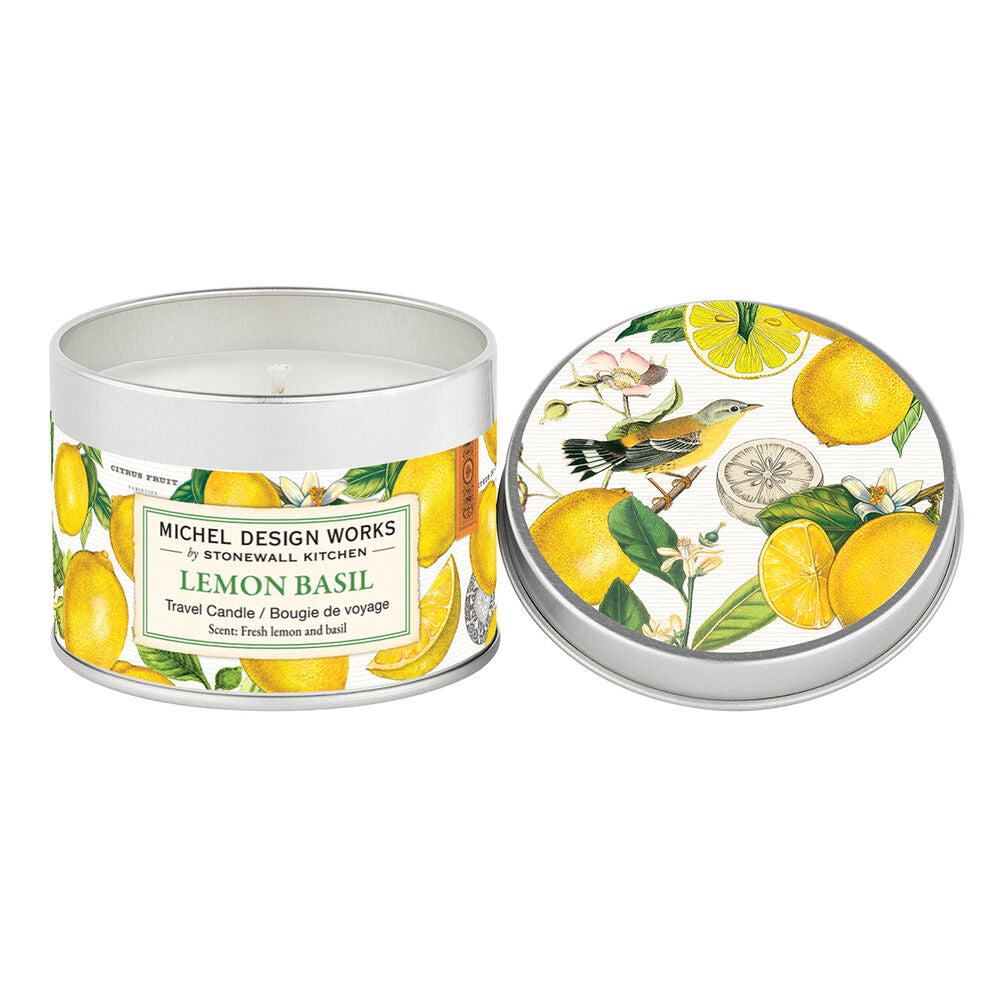 Lemon Basil Travel Candle - Zinnias Gift Boutique
