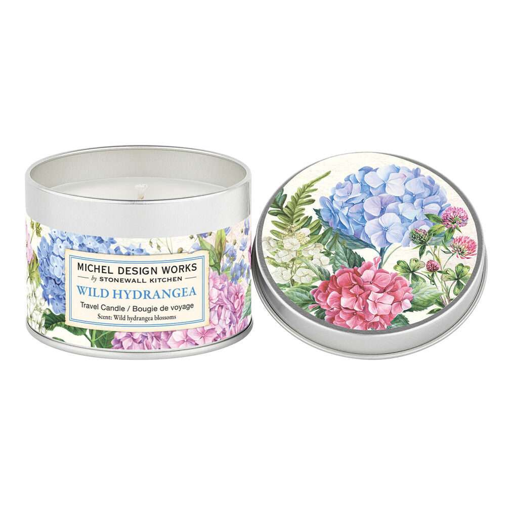 Wild Hydrangea Travel Candle - Zinnias Gift Boutique