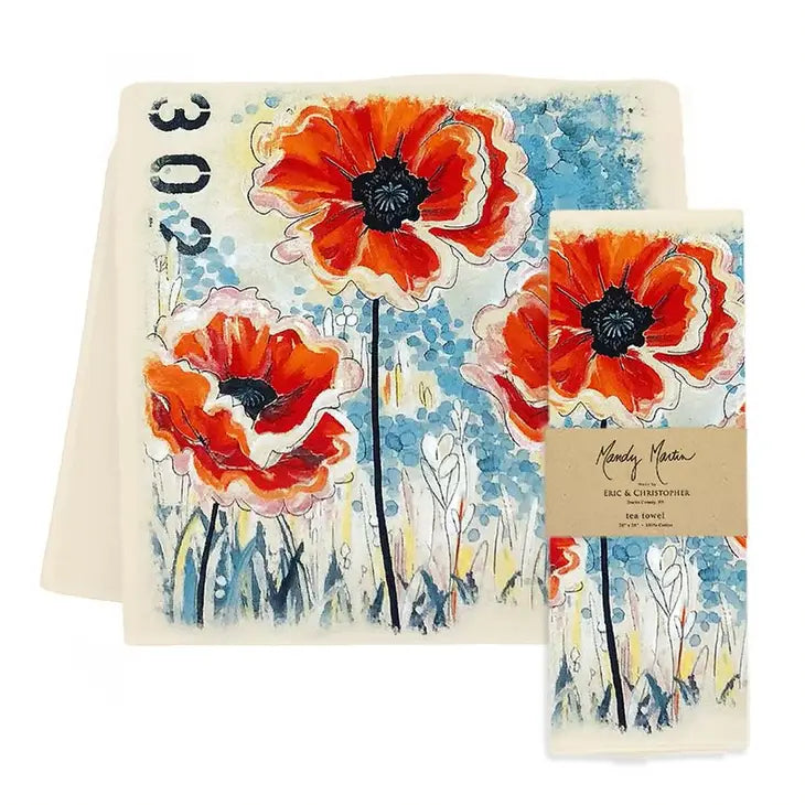 Spring Fling Tea Towel - Zinnias Gift Boutique