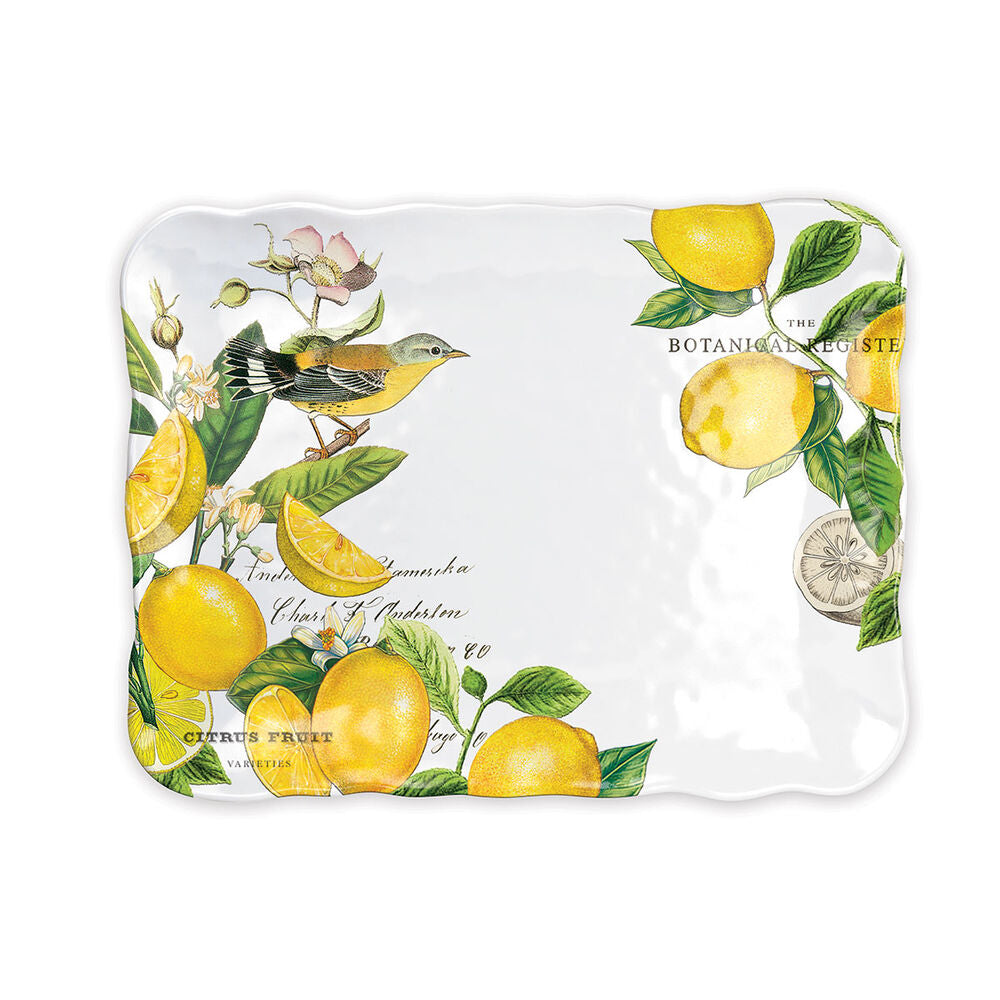 Lemon Basil Melamine Cookie Tray - Zinnias Gift Boutique