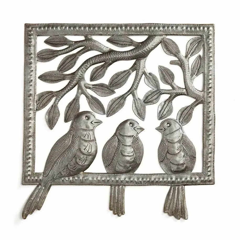 Three Little Birds Metal Wall Art - Zinnias Gift Boutique