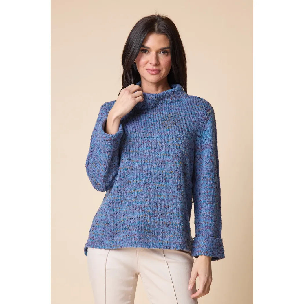 Confetti Yarn Funnel Pullover - Zinnias Gift Boutique