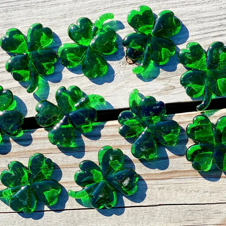 Glass Four Leaf Clover Lucky Charm - Zinnias Gift Boutique