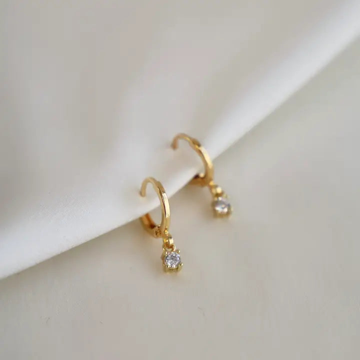 Miniature CZ Drop Earrings - Zinnias Gift Boutique