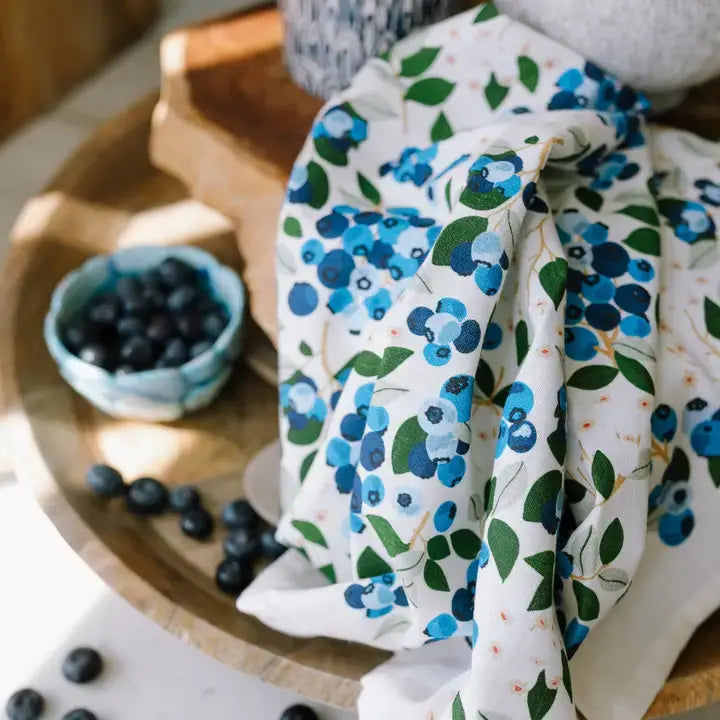 Blueberry Field Tea Towel - Zinnias Gift Boutique
