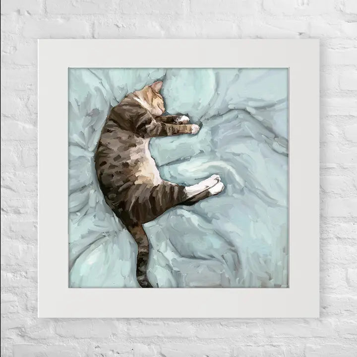 Relaxed Cat Happy Square™ - Zinnias Gift Boutique
