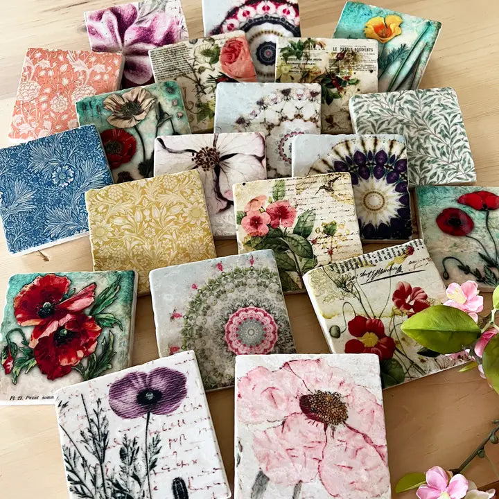 Spring Colors Coasters - Zinnias Gift Boutique