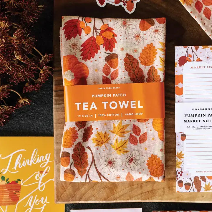 Pumpkin Patch Tea Towel - Zinnias Gift Boutique