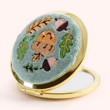 Embroidered Compact Mirror - Zinnias Gift Boutique