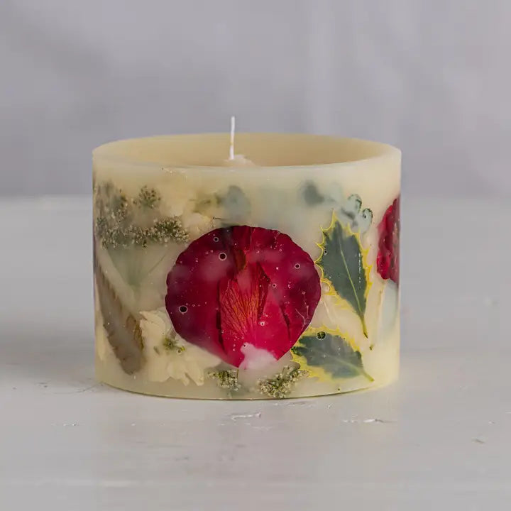 Petite Oval Botanical Candle - Zinnias Gift Boutique