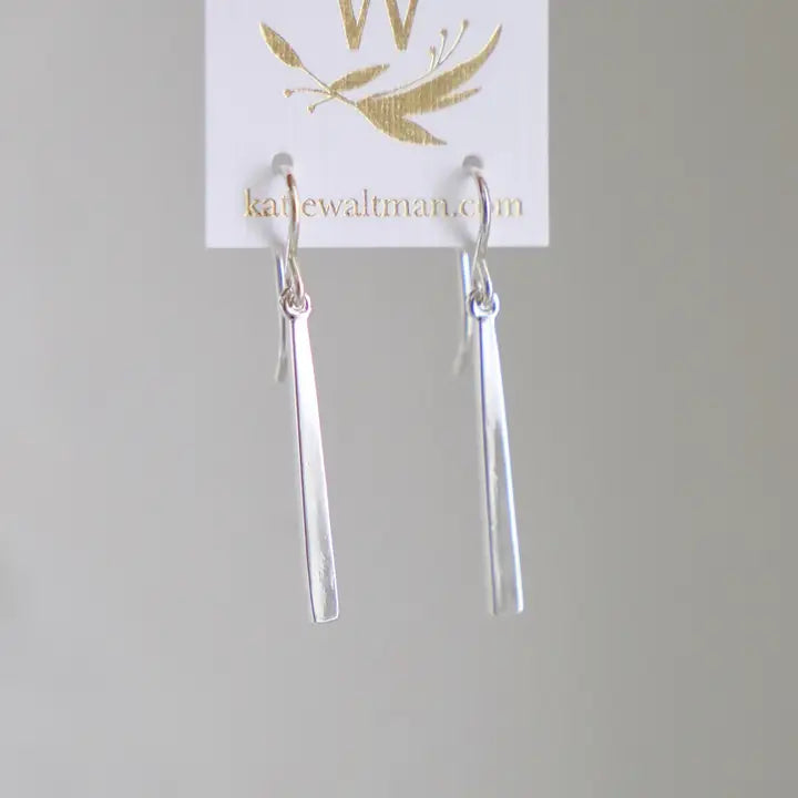 Petite Bar Earrings - Silver - Zinnias Gift Boutique