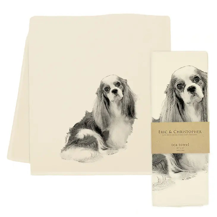 Cavalier King Charles Tea Towel - Zinnias Gift Boutique