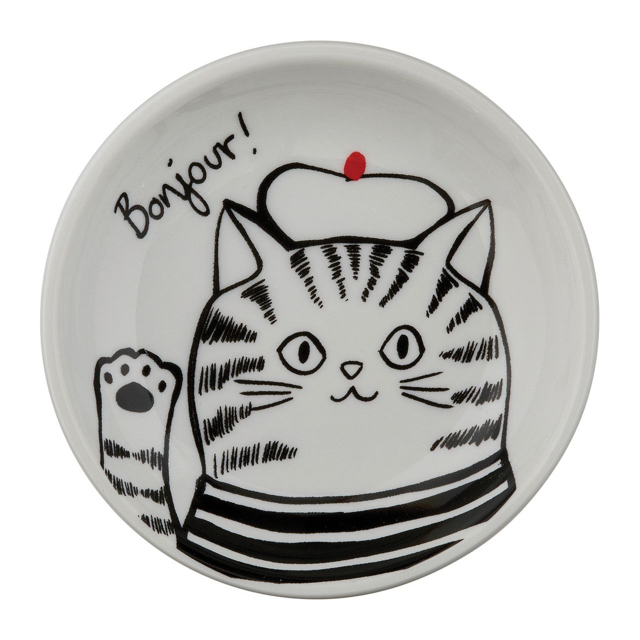 Grand Tour Paris Bonjour Cat Dish - Zinnias Gift Boutique