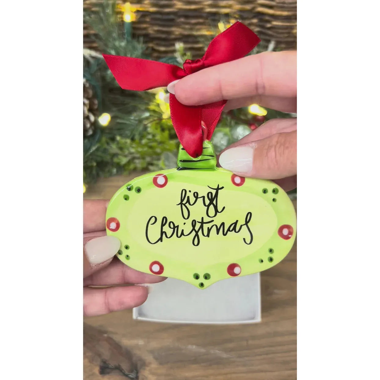 Hand‑Painted Ceramic Ornament - Zinnias Gift Boutique