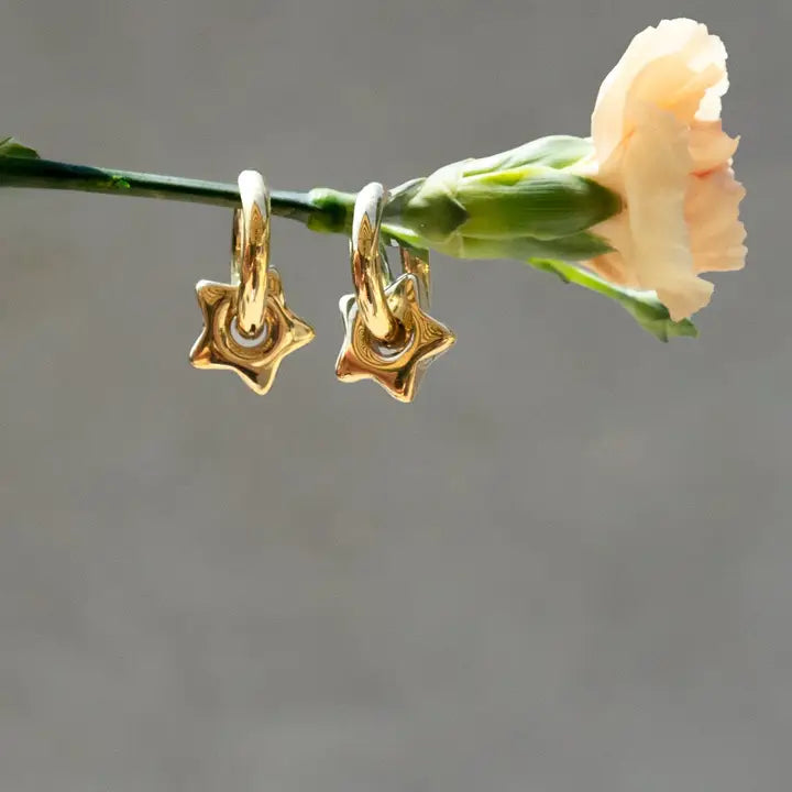 Estrella Hoops - 18K Gold Plated - Zinnias Gift Boutique