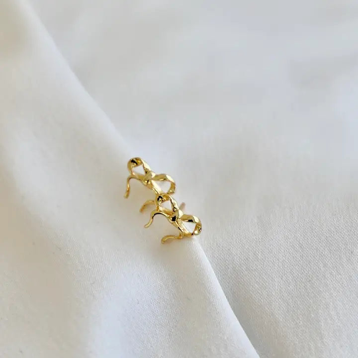 Golden Bow Studs - Zinnias Gift Boutique