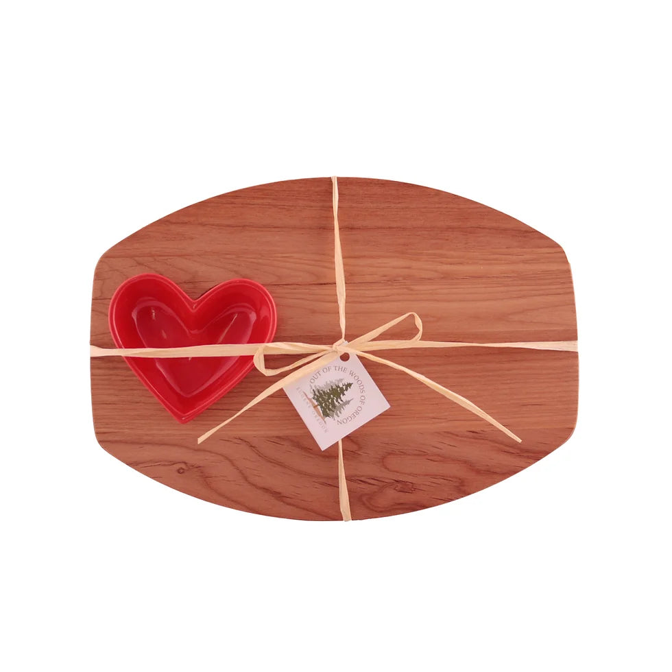 Board with Heart Bowl - Zinnias Gift Boutique