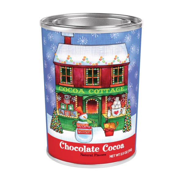 Jennifer Van Pelt® Snow Village Chocolate Cocoa (2.5oz Oval Tin) - Zinnias Gift Boutique