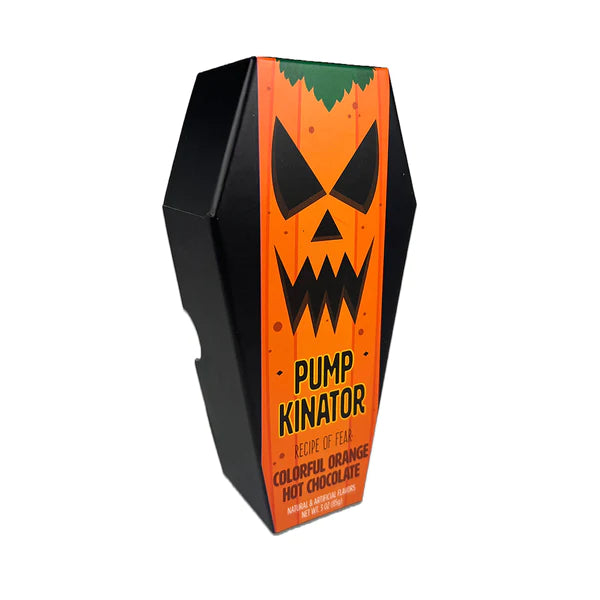 Coffin Cafe #1 Pumpkinator Colorful Orange Hot Chocolate (3oz Coffin Box) - Zinnias Gift Boutique