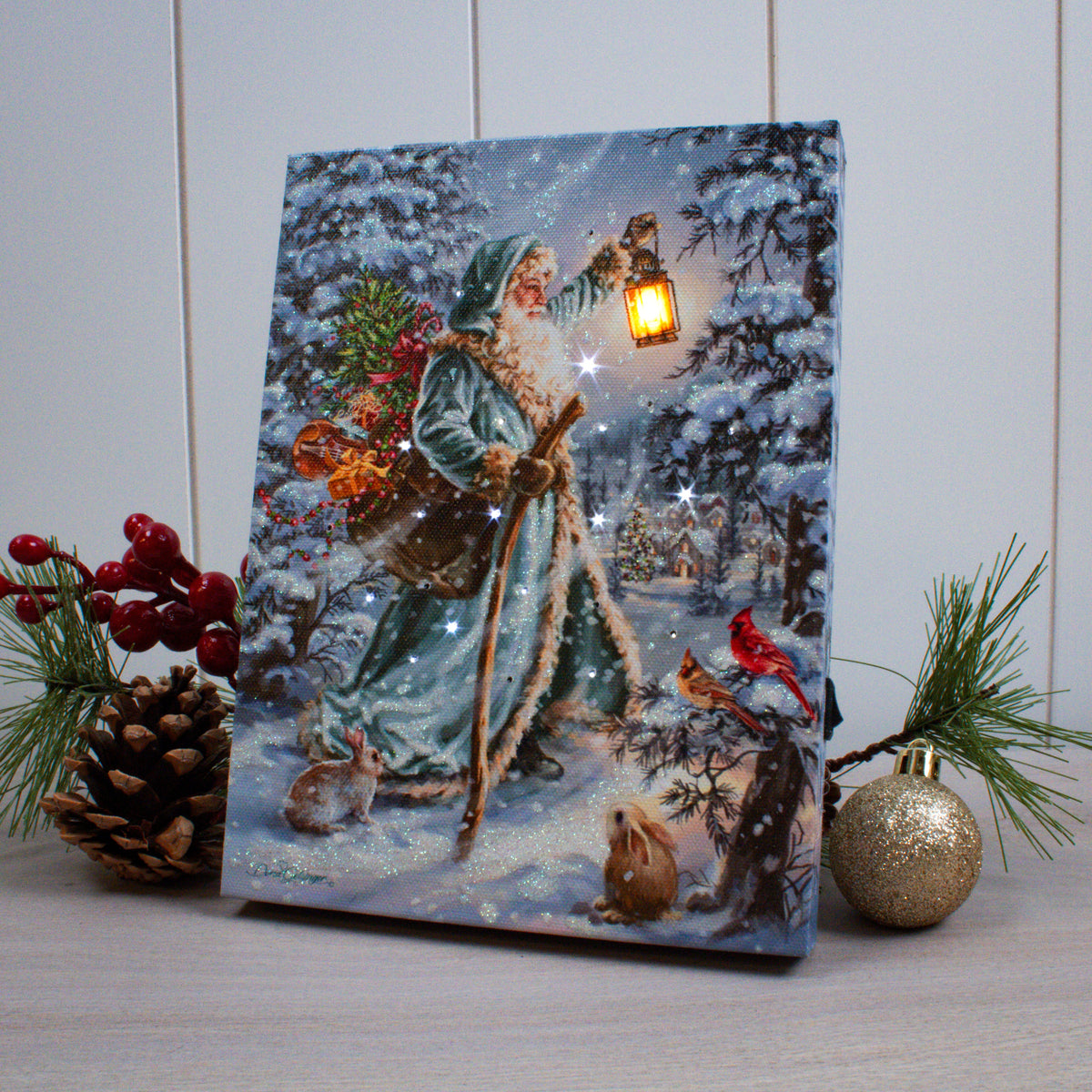 Mini Lighted Easel Back 8x6 Saint Nicholas