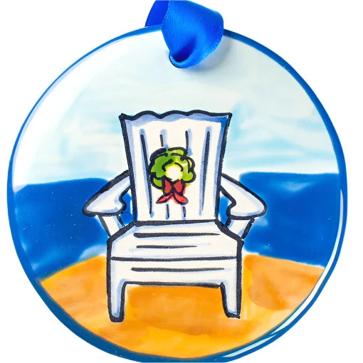 Hand‑Painted Ceramic Ornament - Zinnias Gift Boutique