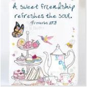 A Friendship Refreshes the Soul Tea Party Kitchen Towel - Zinnias Gift Boutique