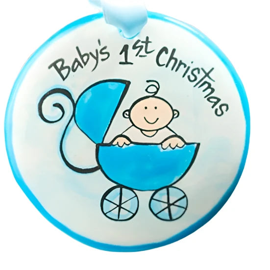 Hand‑Painted Ceramic Ornament - Zinnias Gift Boutique