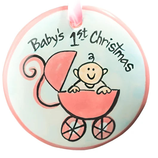 Hand‑Painted Ceramic Ornament - Zinnias Gift Boutique