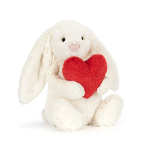 Bashful Red Love Heart Bunny - Zinnias Gift Boutique