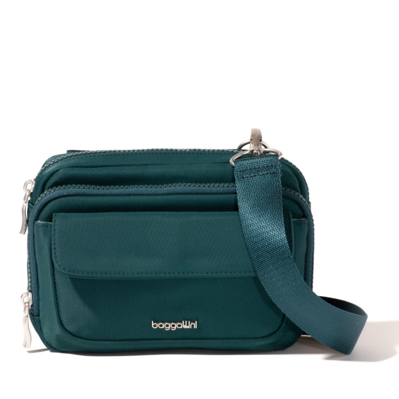 Modern Double Zip Crossbody