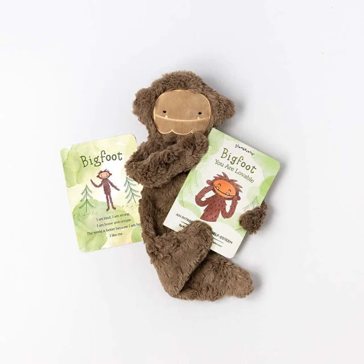 Bigfoot, You are Lovable: An Introduction to Self-Esteem (Snuggler &amp; Book) - Zinnias Gift Boutique