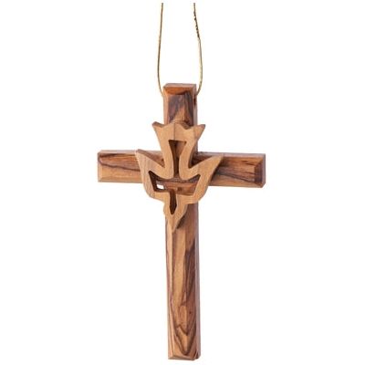 Cross w/Dove Ornament - 3.75&quot;