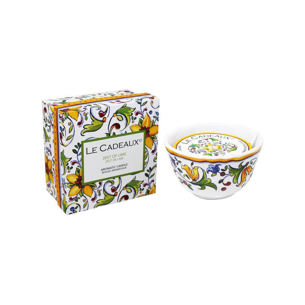 Zest of Lime Fragrance Candle 8.8 oz in Decorative Bowl - Zinnias Gift Boutique