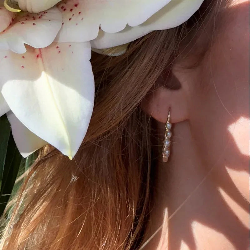 Capri Pearl Earrings - Gold Fill
