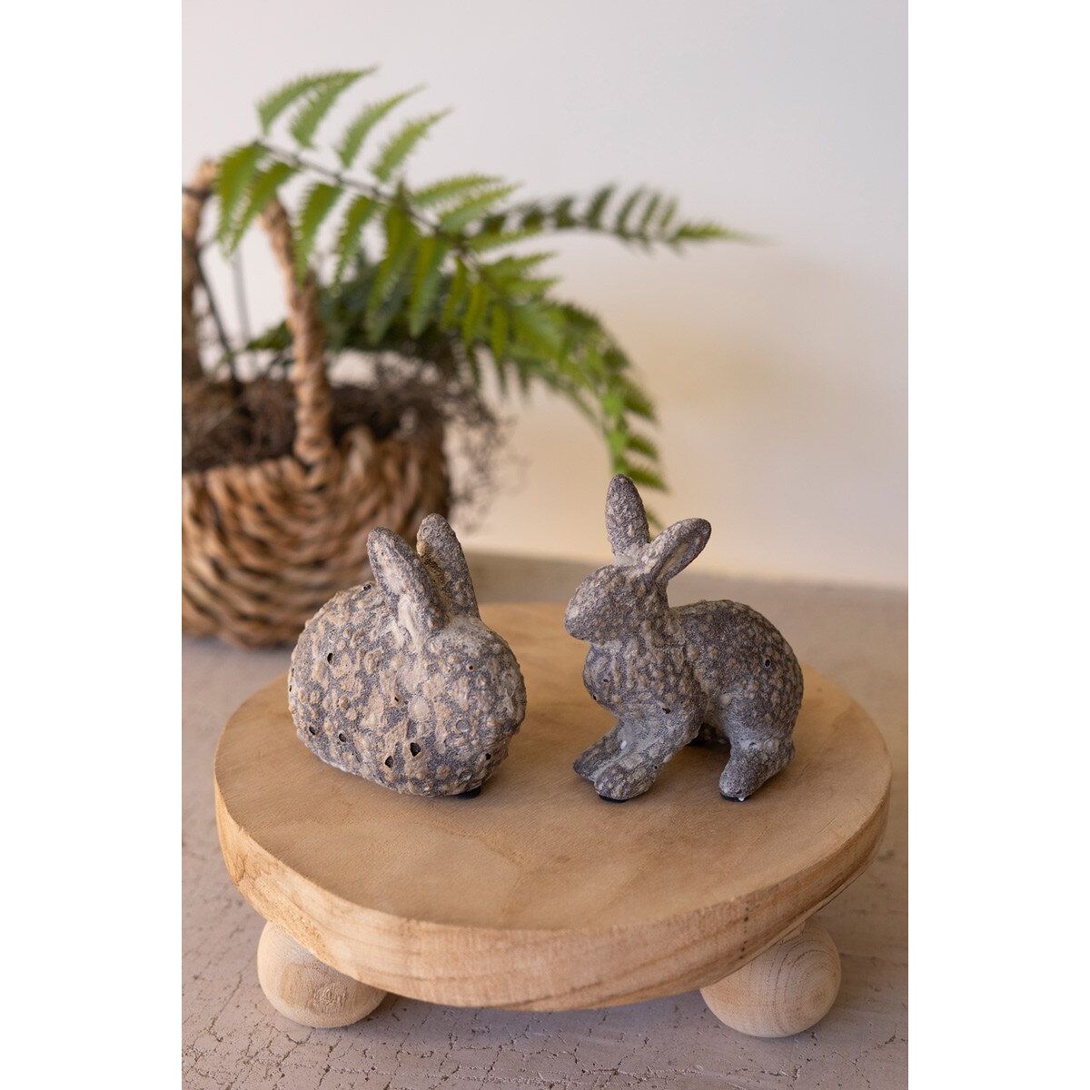 Rustic Ceramic Rabbits - Zinnias Gift Boutique