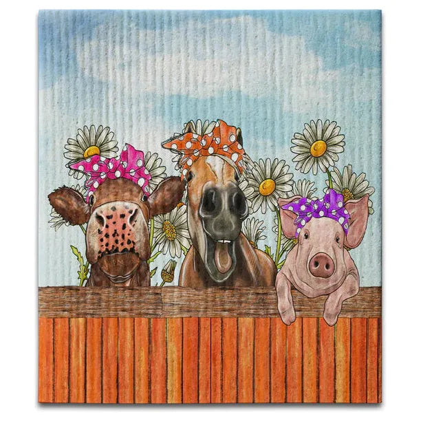 Eco Friendly Dishcloth - Animals - Zinnias Gift Boutique