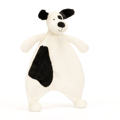 Bashful Black & Cream Puppy Comforter - Zinnias Gift Boutique
