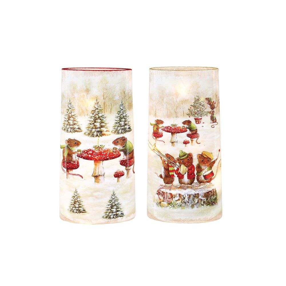 Merry Mice prelit light  5.5 x 10 - Zinnias Gift Boutique