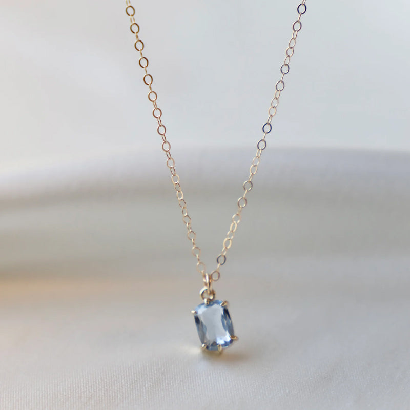 Wren Light Sapphire Necklace - Silver - Zinnias Gift Boutique