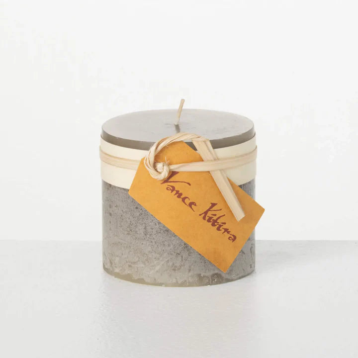 Timber Pillar Candle 3.25" - Zinnias Gift Boutique