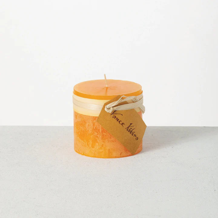 Timber Pillar Candle 3.25" - Zinnias Gift Boutique