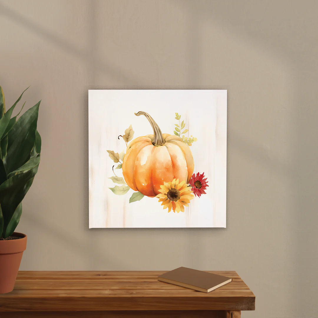 Orange Pumpkin Wall canvas - Zinnias Gift Boutique