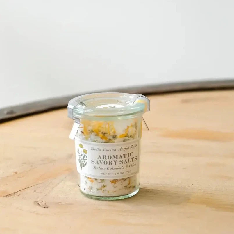 Calendula & Chive Savory Salt, 2.6 oz. - Zinnias Gift Boutique
