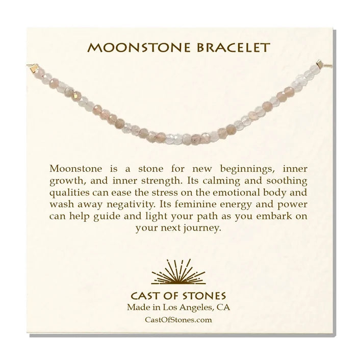 Moonstone Gemstone Bracelet - Zinnias Gift Boutique