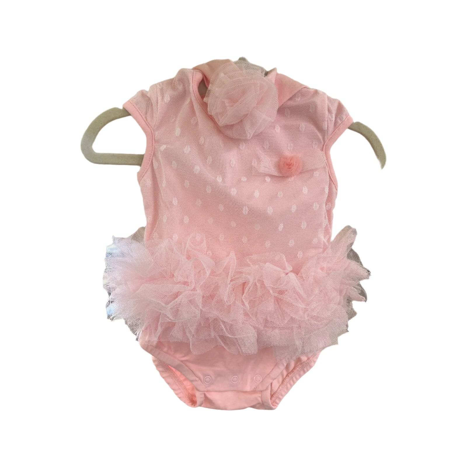 Pink and Tulle Onsie with HBand - Zinnias Gift Boutique