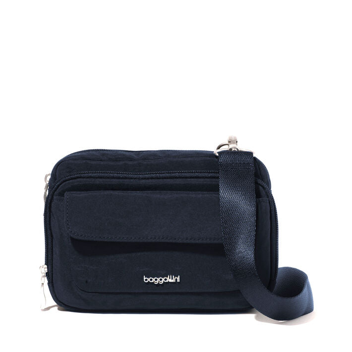 Modern Double Zip Crossbody