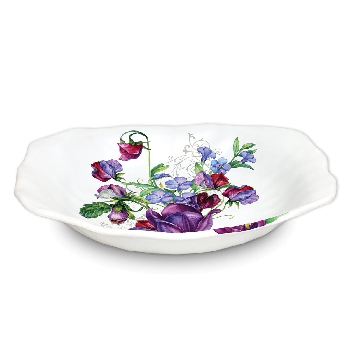 Deborah&#39;s Garden Melamine pasta  Bowl - Zinnias Gift Boutique