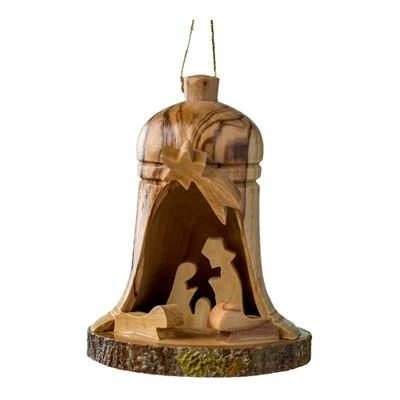 Sm Bell Nativity w/Bark Base - 2.5&quot;