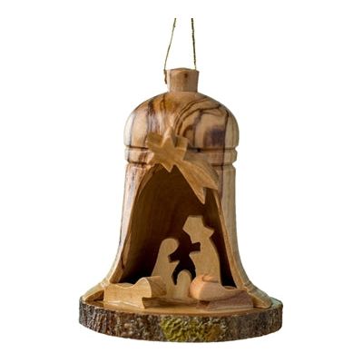 Sm Bell Nativity w/Bark Base - 2.5" - Zinnias Gift Boutique